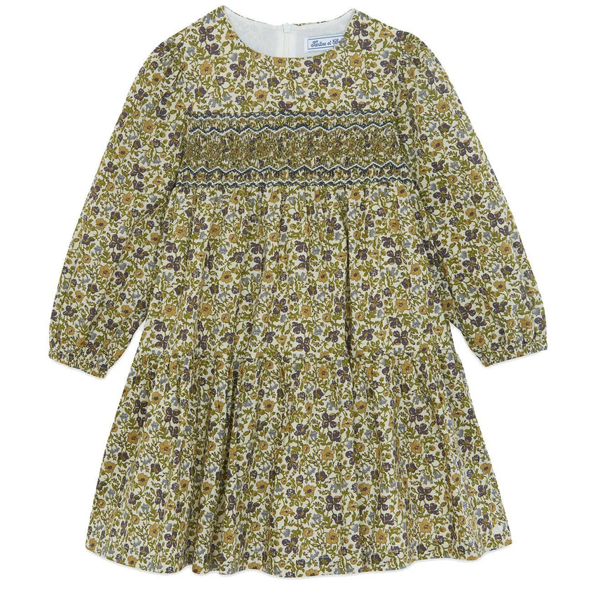 TARTINE ET CHOCOLAT Enchanted Forest Dress - Olive