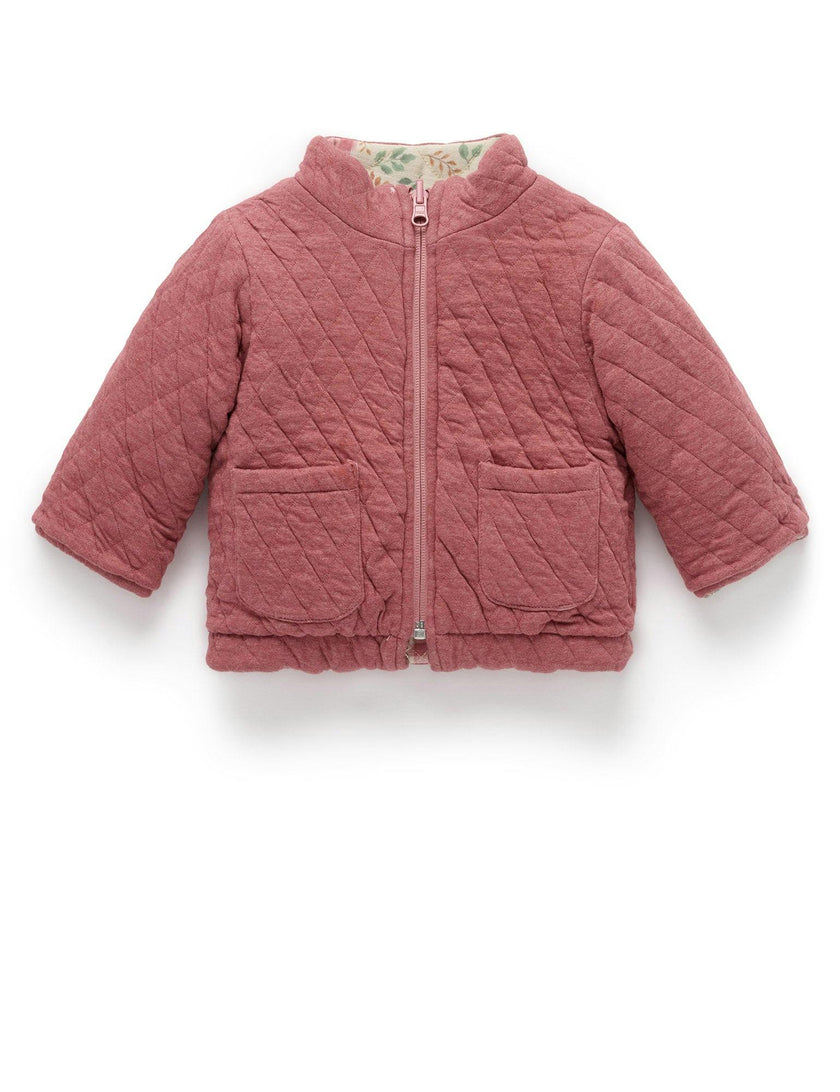 Reversible Quilted Jacket Patchwork Print
