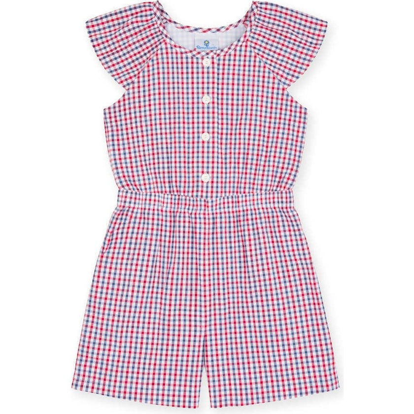 Plaid Seersucker Romper