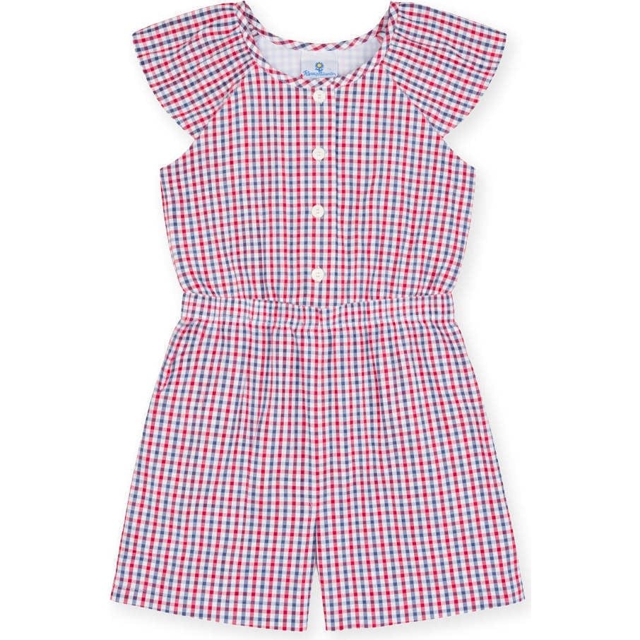 Plaid Seersucker Romper