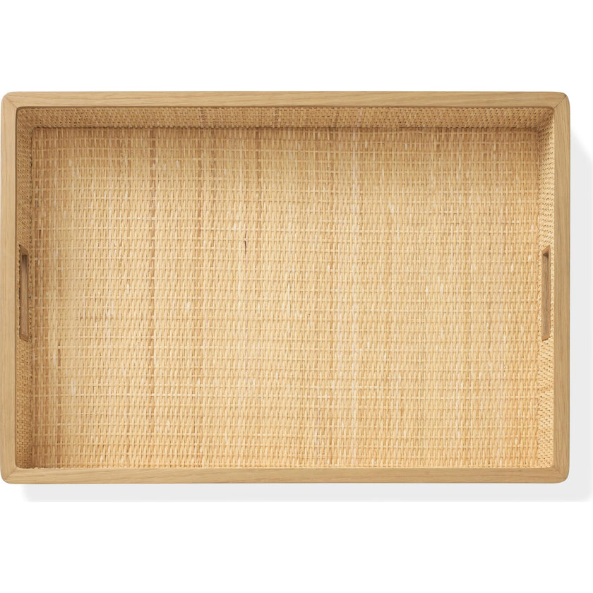 Colette Cane Tray with Wood Tray