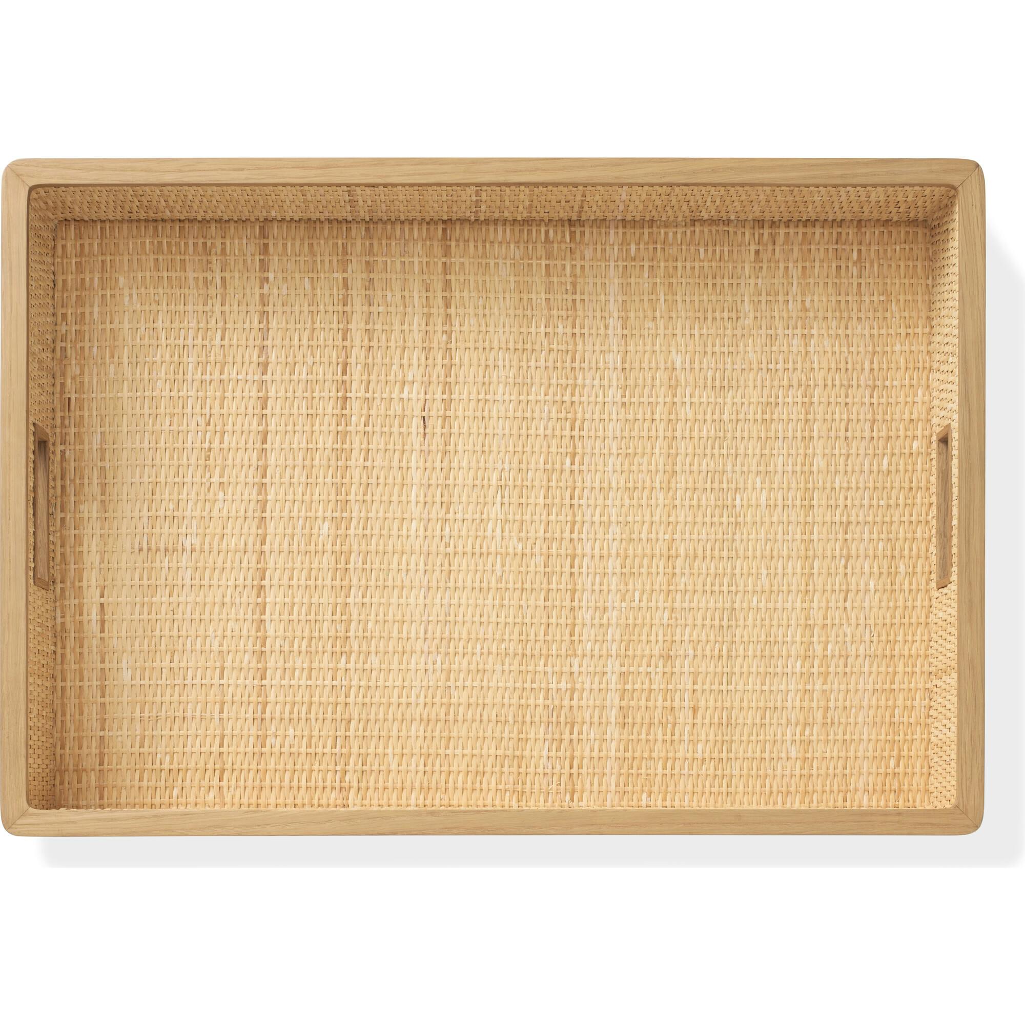 Colette Cane Tray with Wood Tray