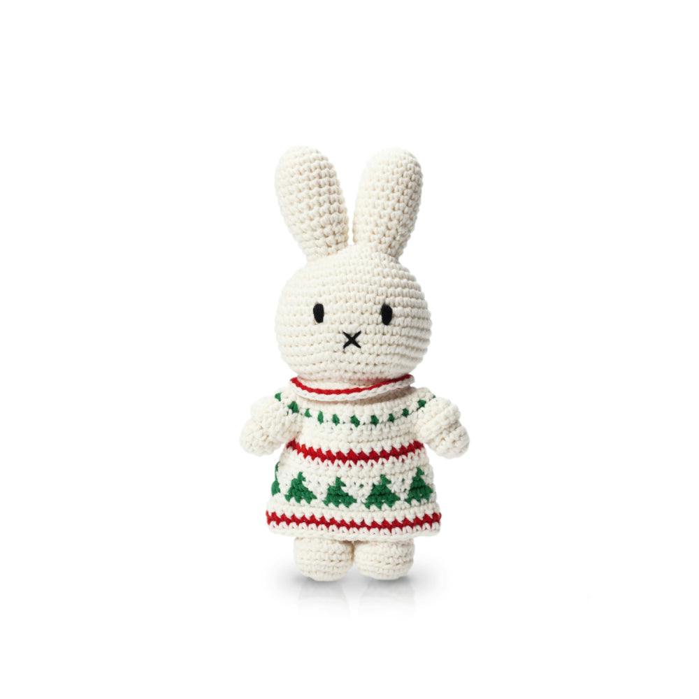 Miffy in Christmas Crochet Dress