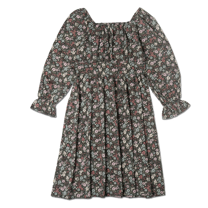 Organic Long Sleeve Ruffle Dress