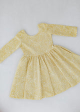 3/4 Sleeve Twirl Dress in Buttercup