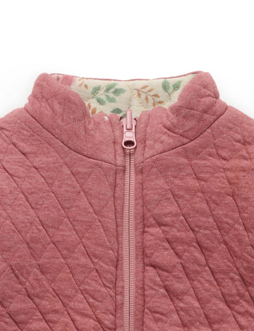 Reversible Quilted Jacket Patchwork Print