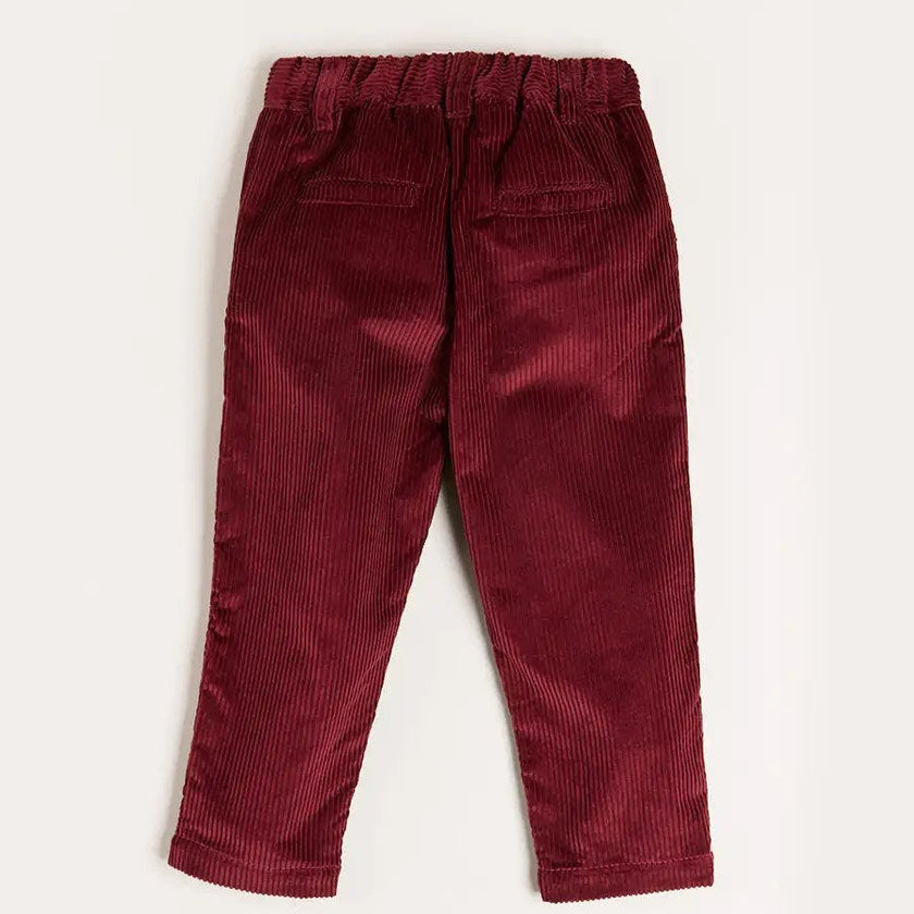 Corduroy Trousers in Burgundy (18mths-5yrs)