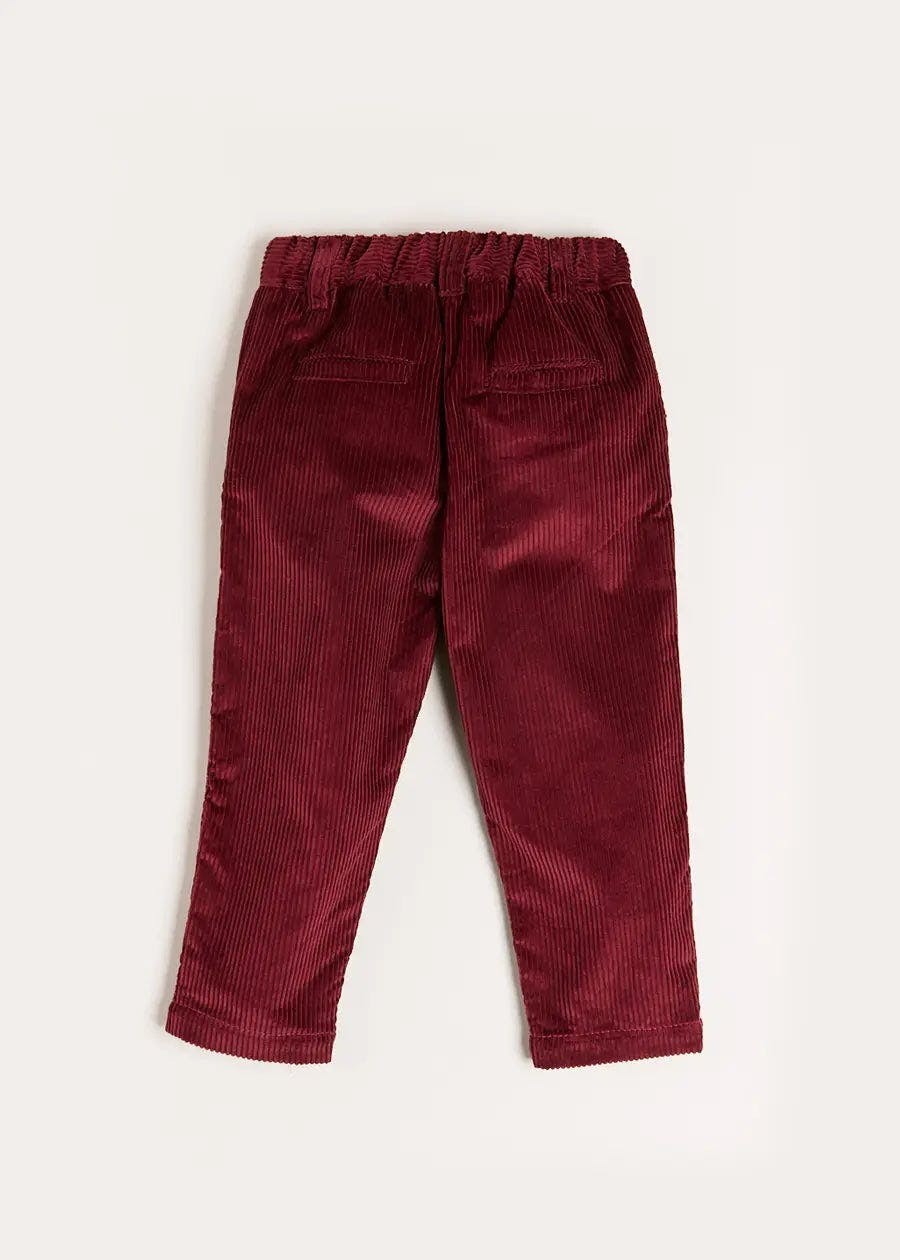 Corduroy Trousers in Burgundy (18mths-5yrs)