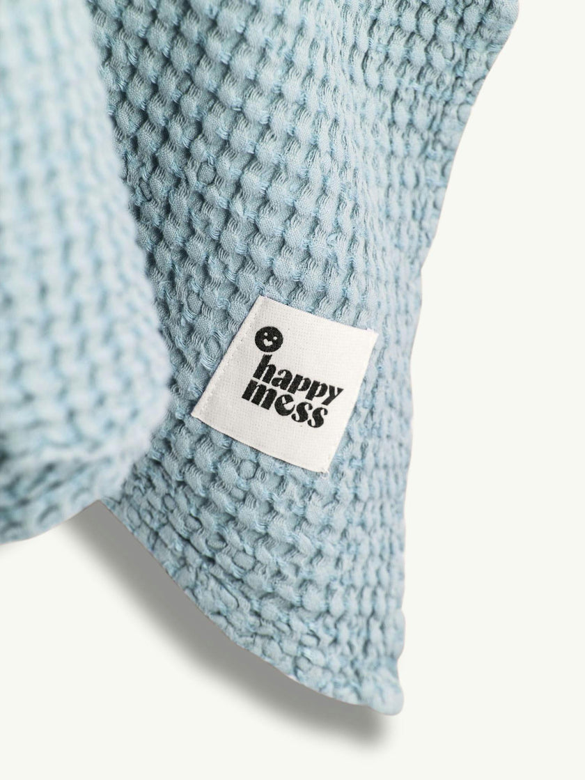 children's linen waffle poncho - sky blue