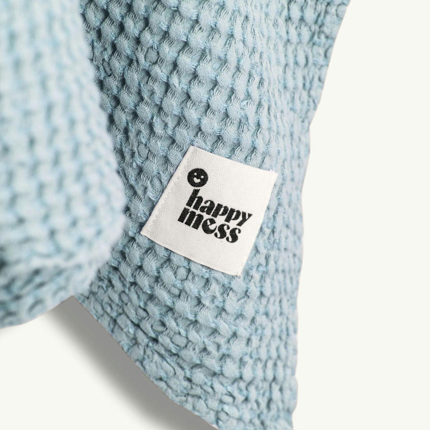 children's linen waffle poncho - sky blue