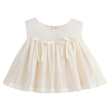 Cream Bow-Tie Skirt Set