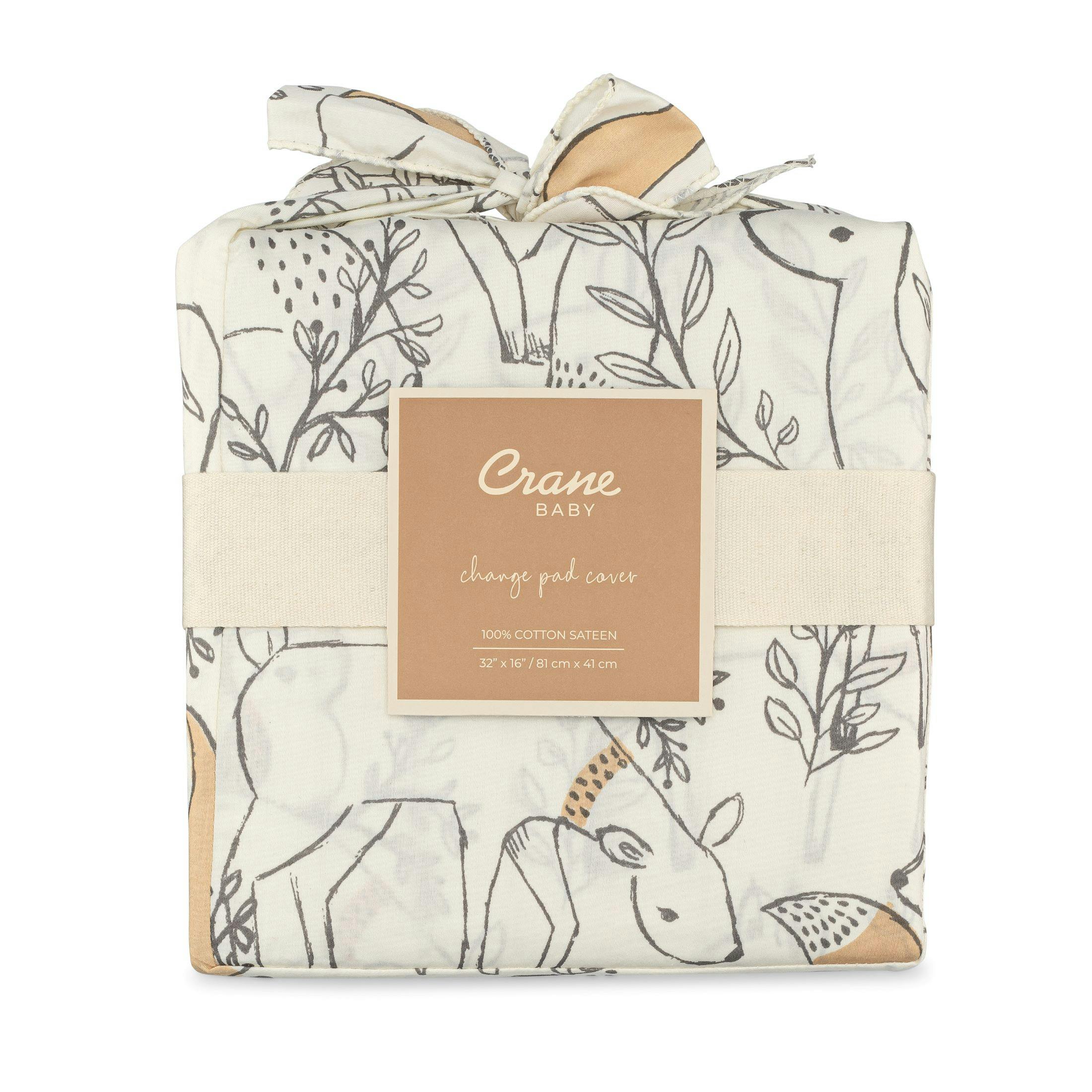 Ezra Woodland Fox Cotton Quilted Change Pad Cover