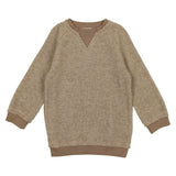 Waffle Knit Sparkle Crew Neck Relaxed Fit Sweater