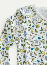 Children's Two Piece Organic Pajamas - Happy Monkey