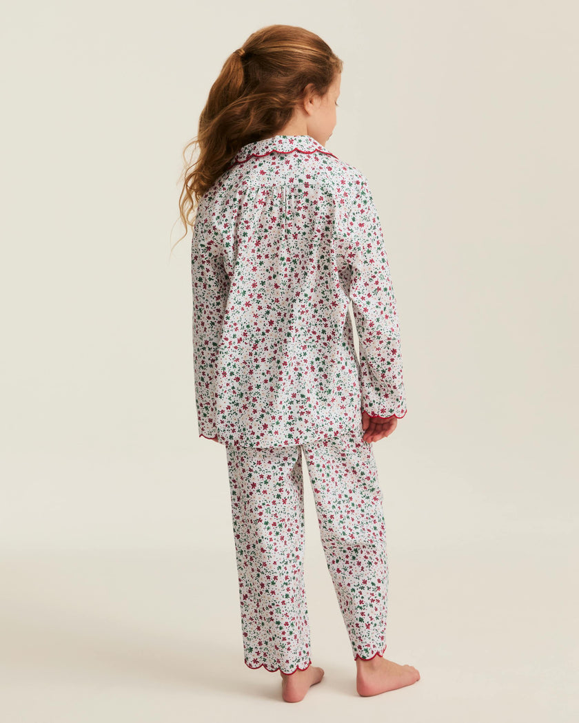 Kid's Twill Colette Pajama Set in Winter Garden