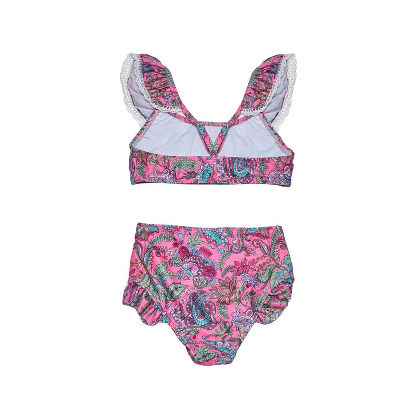 Girls Ruffle Neckline Bikini (Liberty Print)