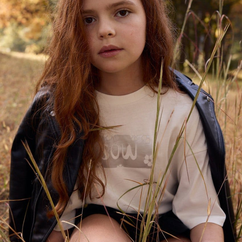 Relaxed Organic Cotton T-Shirt With SOW Print