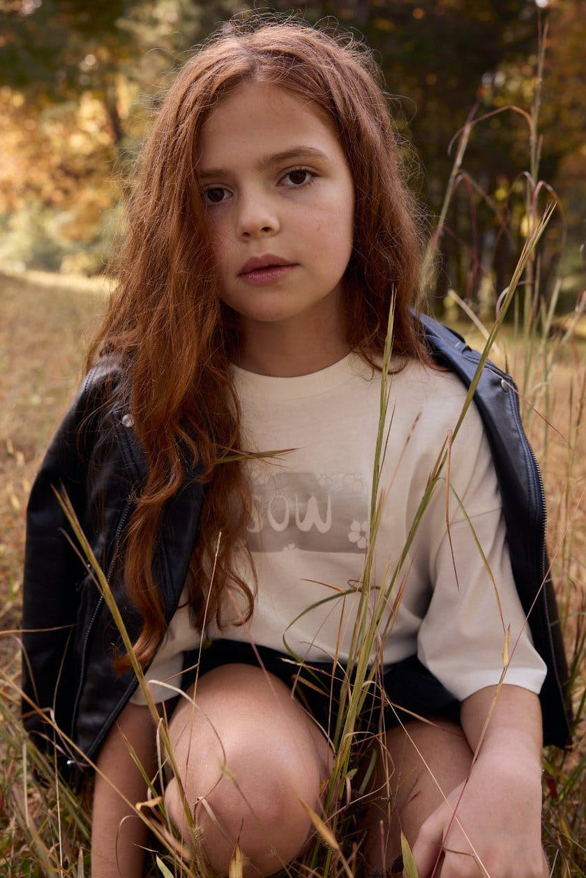 Relaxed Organic Cotton T-Shirt With SOW Print