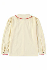 Blouse femme Simone col brodé
