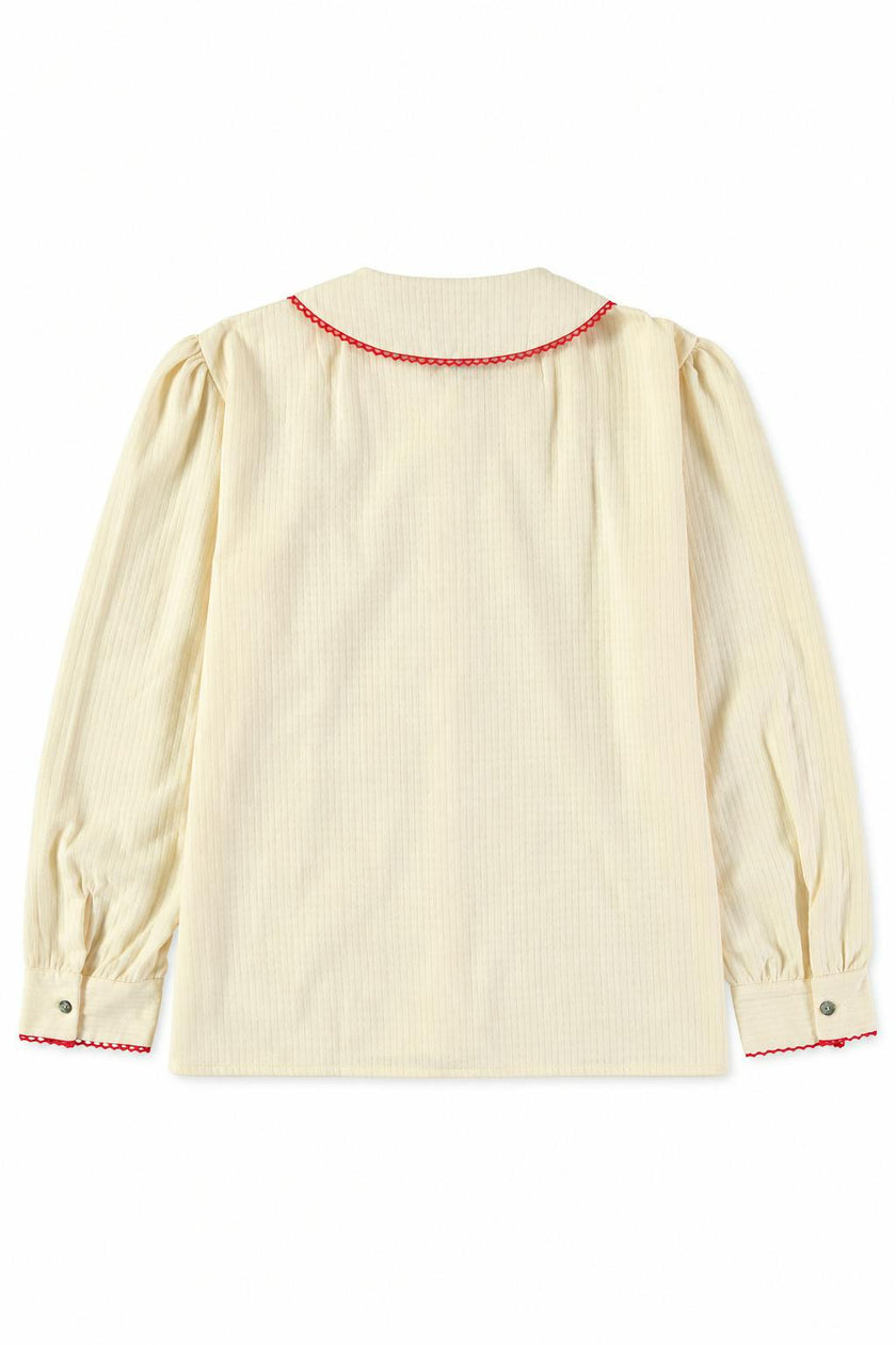 Blouse femme Simone col brodé