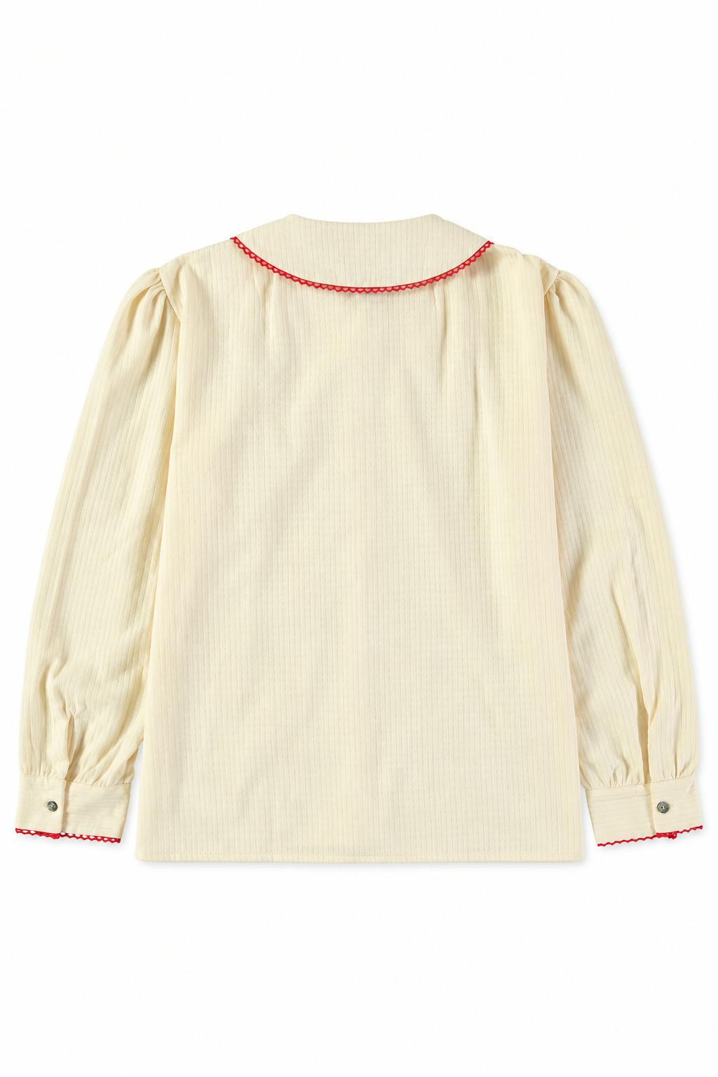 Blouse femme Simone col brodé