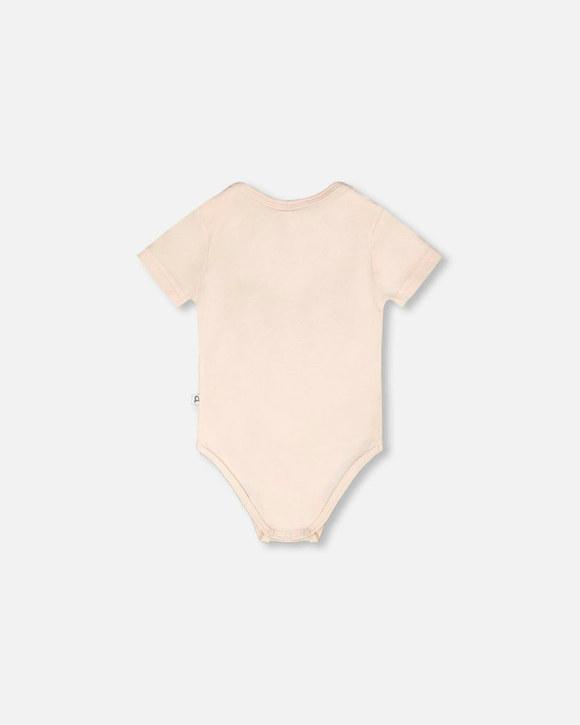 Evolutive Organic Cotton Jersey Onesie Peach