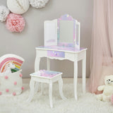 Starry Sky Print Gisele Medium Vanity - White/Lavender
