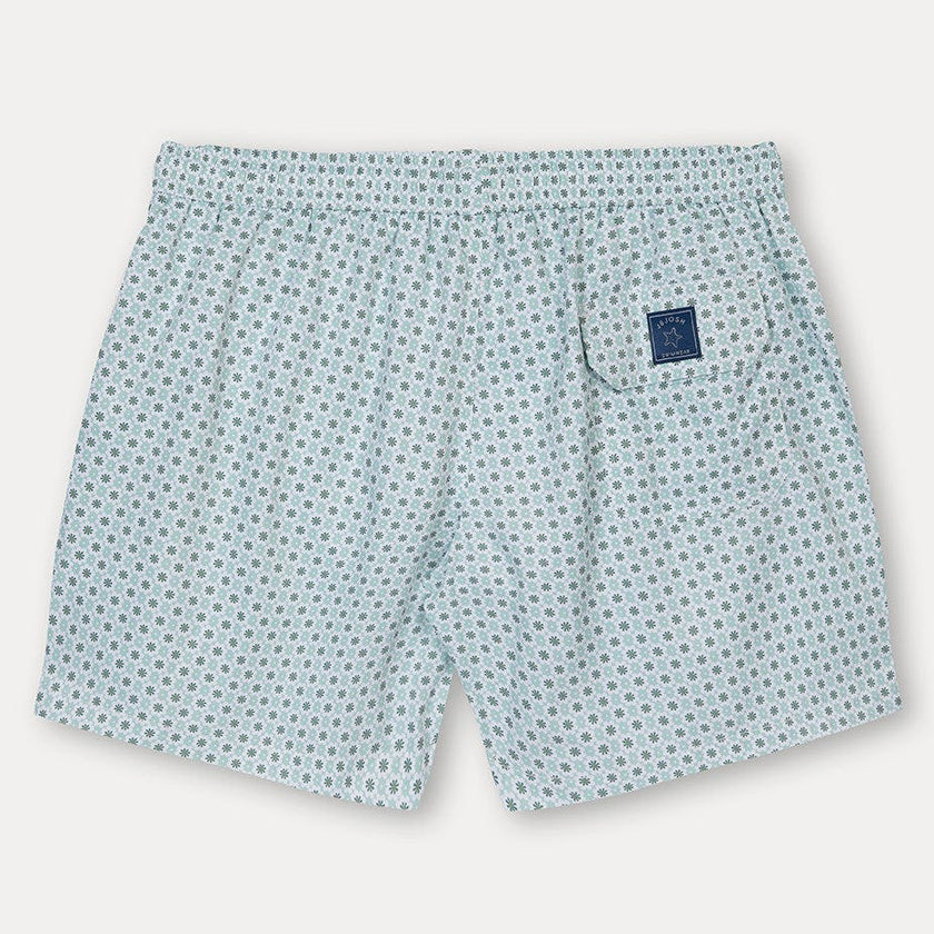 Floral Green Men's Swim Shorts