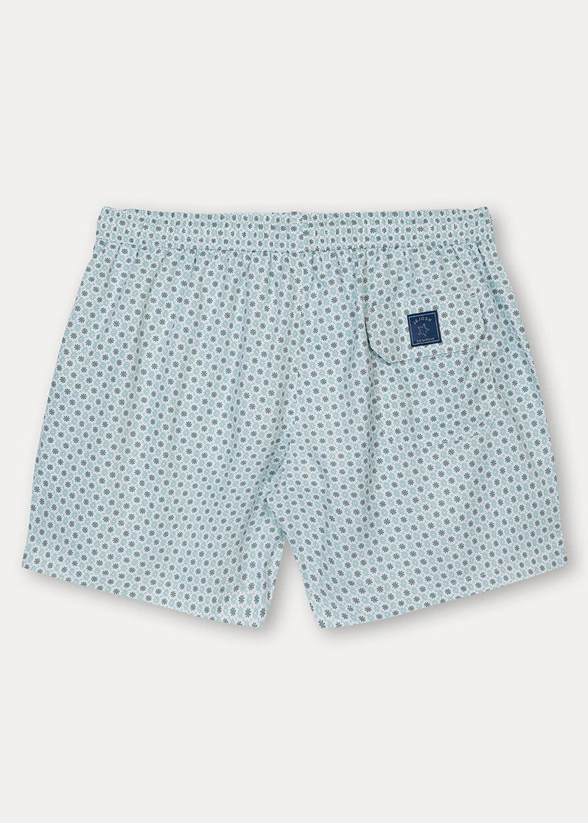 Floral Green Men's Swim Shorts