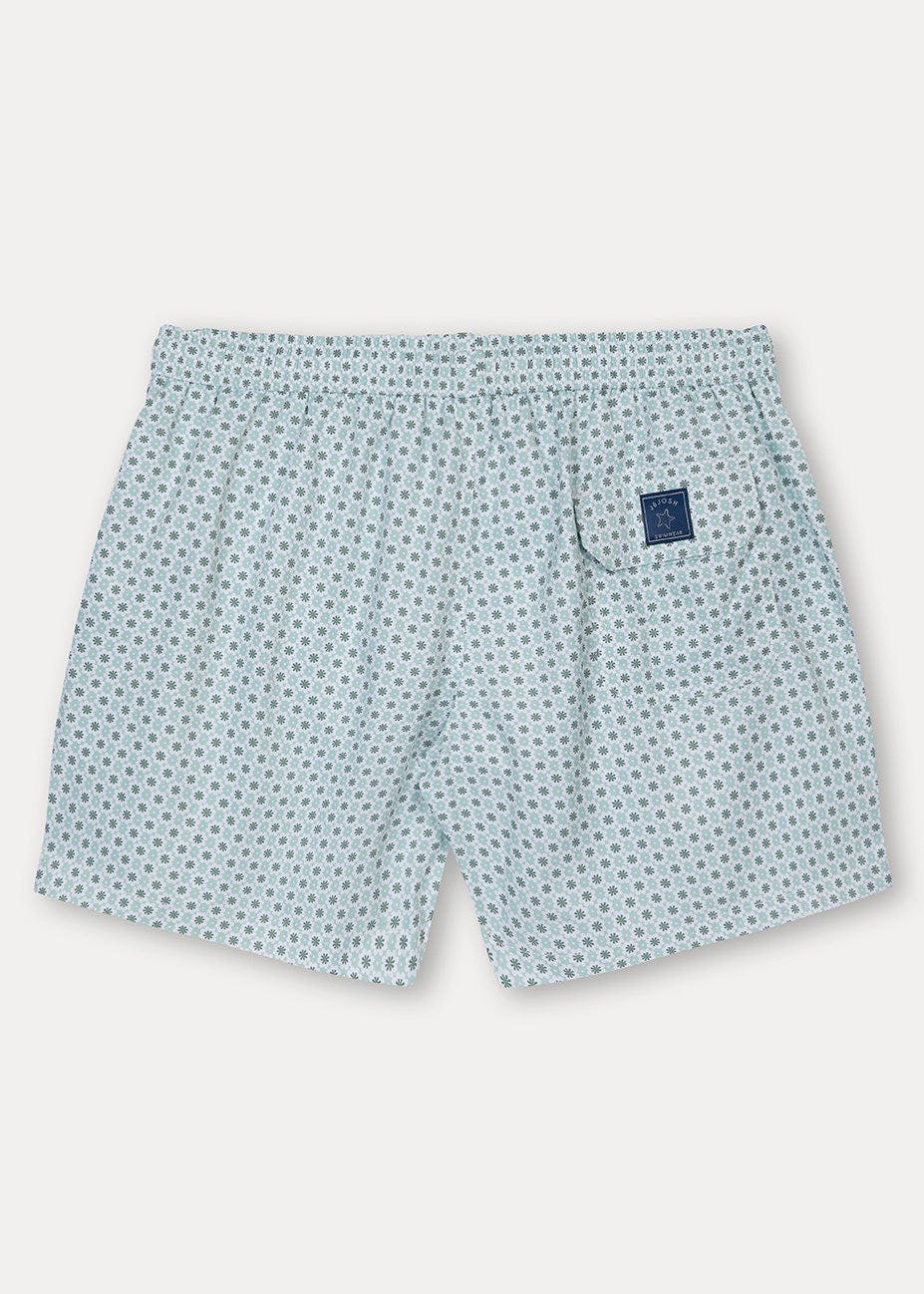 Floral Green Men's Swim Shorts