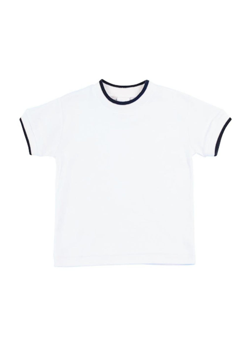 White T-Shirt With Tipping