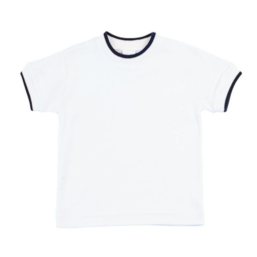 White T-Shirt With Tipping