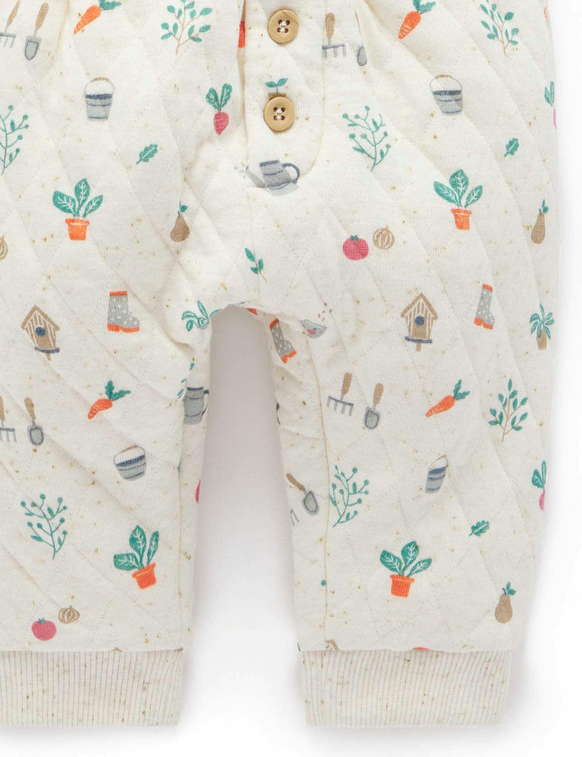 Quilted Track Set Veggie Patch Print