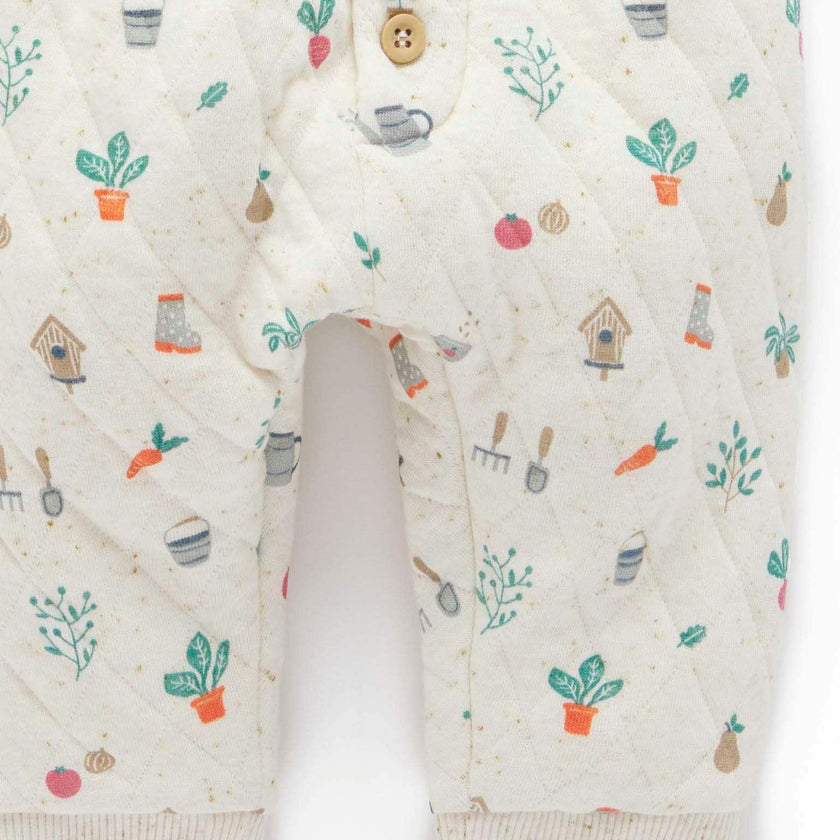 Quilted Track Set Veggie Patch Print
