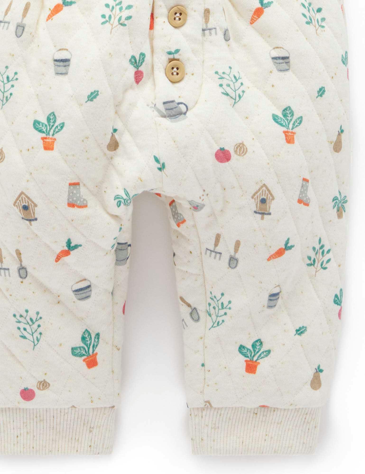Quilted Track Set Veggie Patch Print