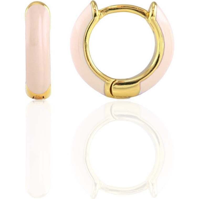 Enamel Huggie Hoop Earrings
