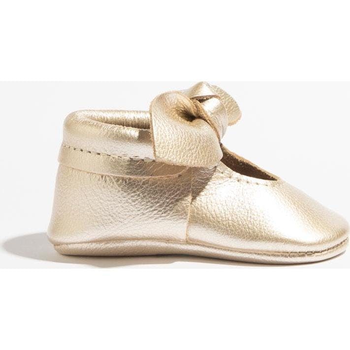 Ebony Knotted Bow Baby Shoe