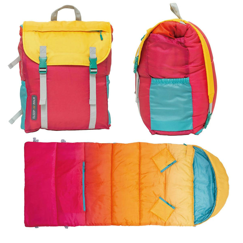 Sleep-N-Pack™ – Big Kid Size | Color Block Sunset Ombre