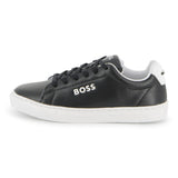 Black Low-Top Leather Sneakers
