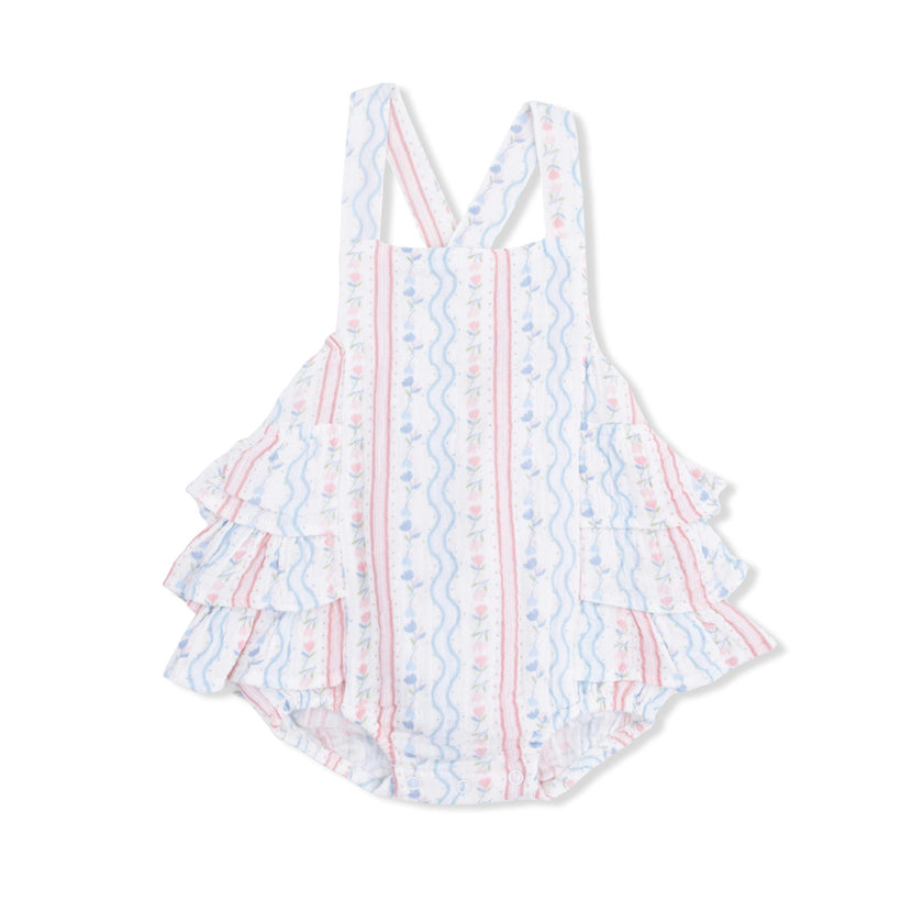 Tulip Stripe - Ruffle Sunsuit