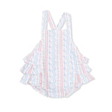 Tulip Stripe - Ruffle Sunsuit