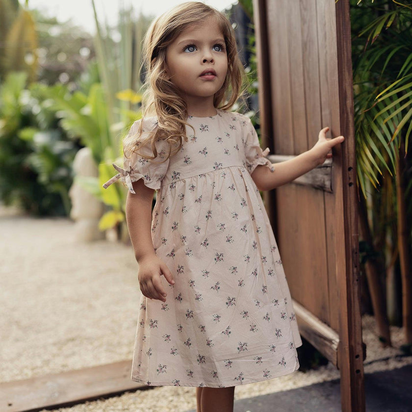 Rose Dot Short Sleeve Dress