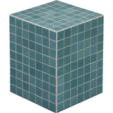 Callista 18" Modern Bohemian Ceramic Tiled Rectangle End Table