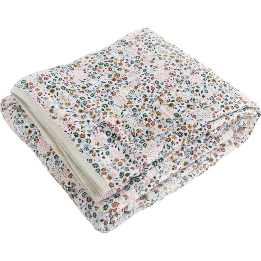 Cotton Muslin Changing Pad Cover - Pressed Petals