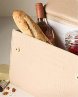 Large, Insulated, Chic Lunchbox, Cream Croc