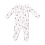 Mini Cowgirl Boots - 2 Way Ruffle Sleeve Zipper Footie