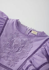 Carloyn Frill Cotton Mini Dress