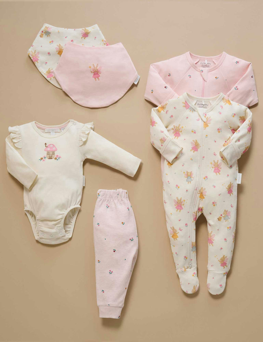 Printed Zip Growsuit Pack Cloud Little Fairies Print