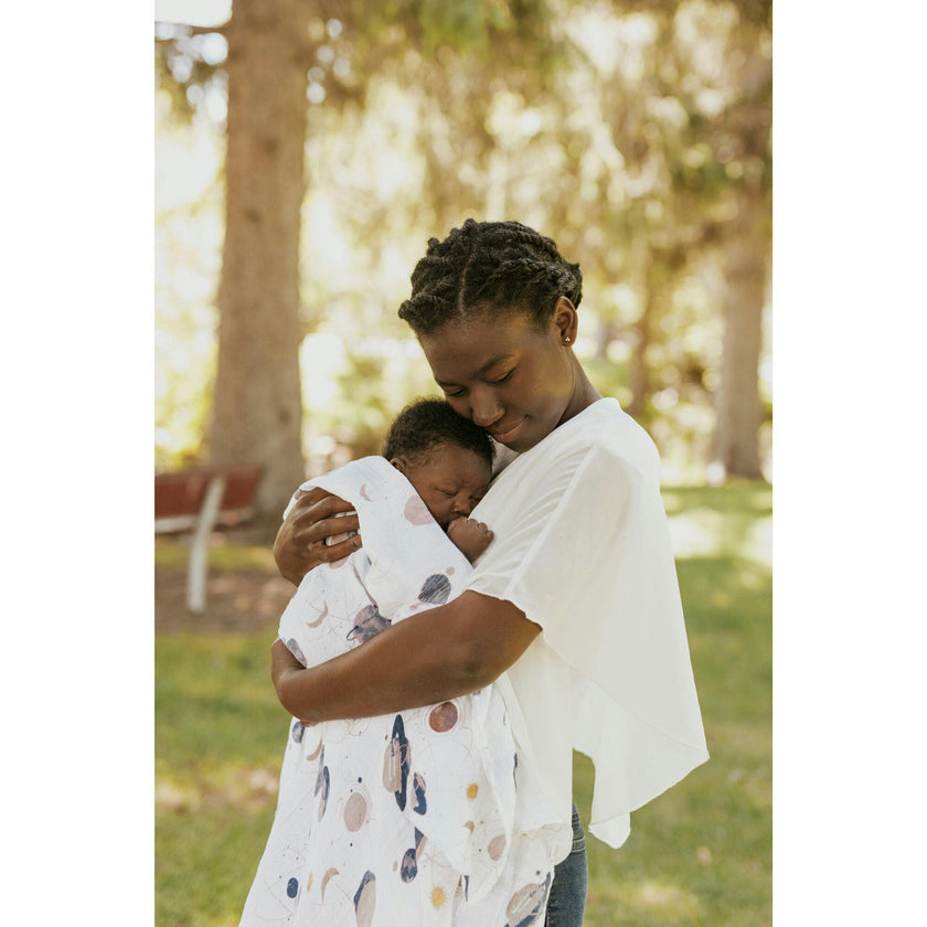 Cotton Muslin Swaddle Blanket - Planetary