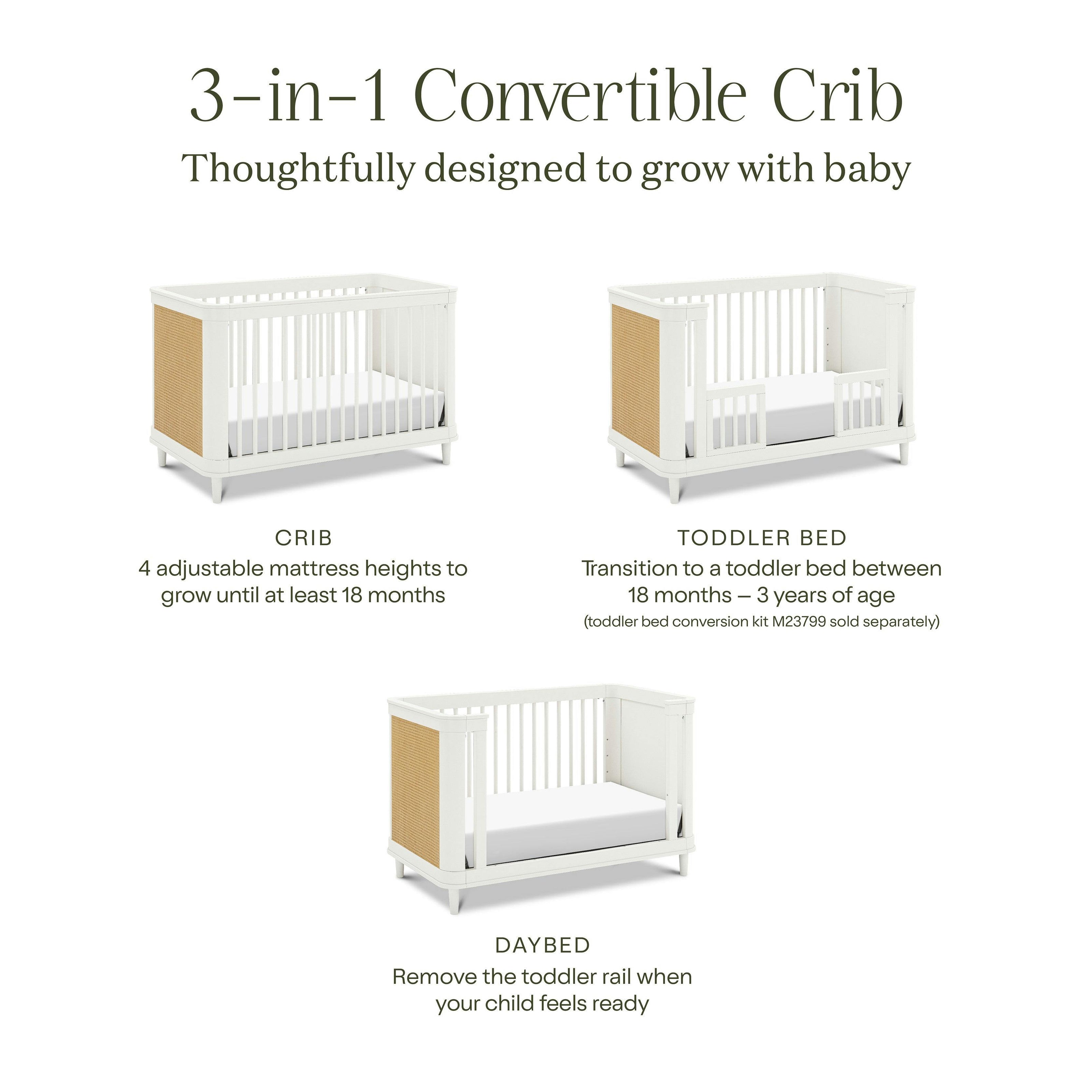 Namesake Marin with Cane 3-in-1 Convertible Crib